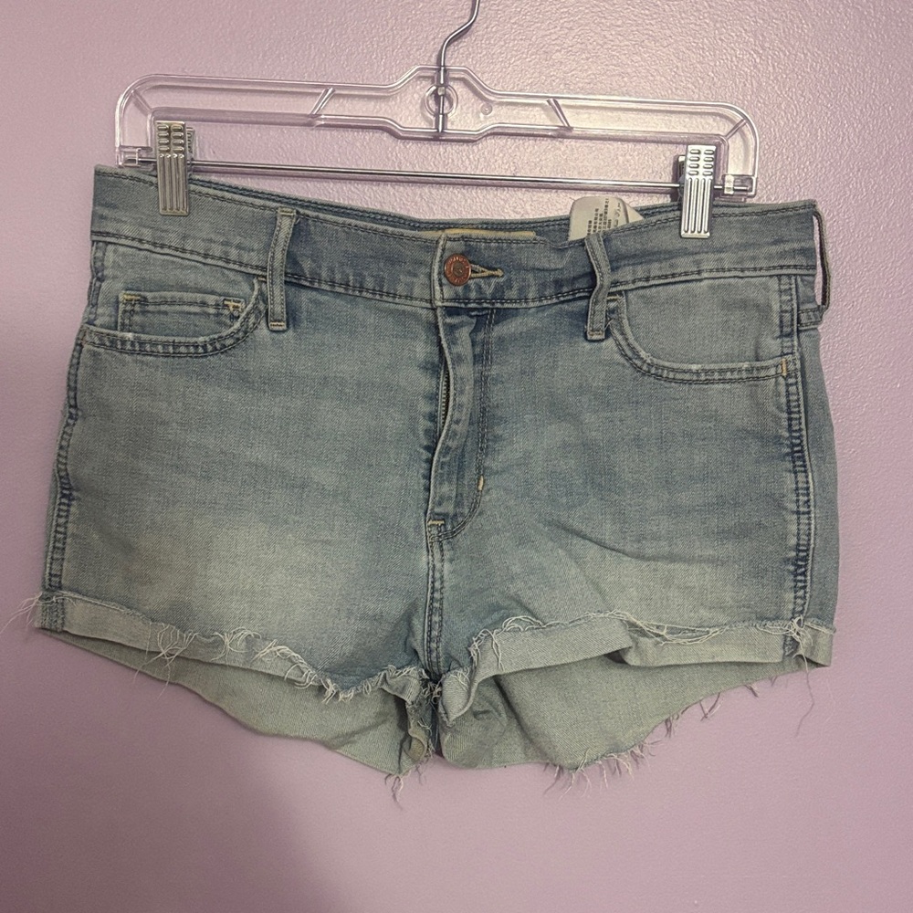 Hollister Light Blue Jean Shorts